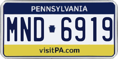 PA license plate MND6919