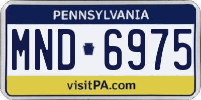 PA license plate MND6975