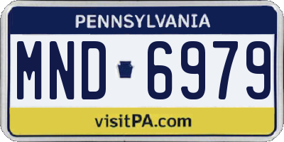 PA license plate MND6979