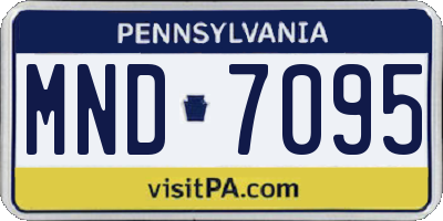 PA license plate MND7095