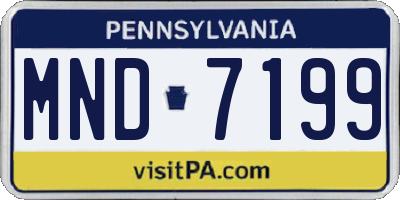 PA license plate MND7199