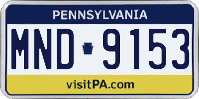 PA license plate MND9153