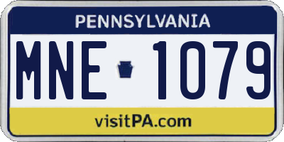 PA license plate MNE1079