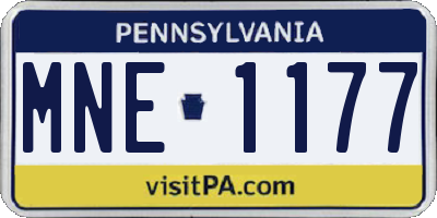 PA license plate MNE1177