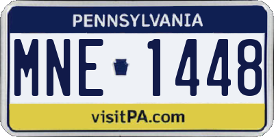 PA license plate MNE1448