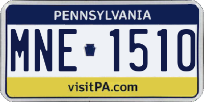 PA license plate MNE1510