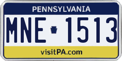 PA license plate MNE1513