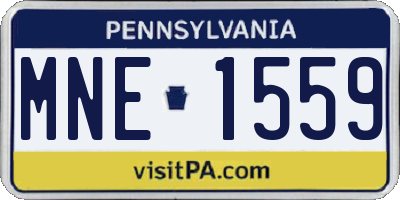 PA license plate MNE1559