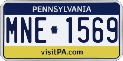 PA license plate MNE1569