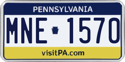 PA license plate MNE1570