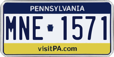 PA license plate MNE1571
