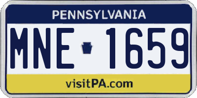 PA license plate MNE1659
