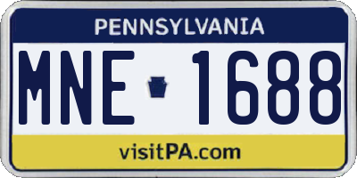 PA license plate MNE1688