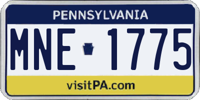 PA license plate MNE1775