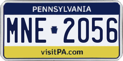 PA license plate MNE2056