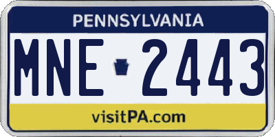 PA license plate MNE2443