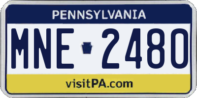PA license plate MNE2480