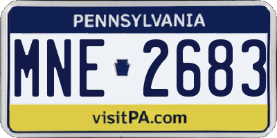 PA license plate MNE2683