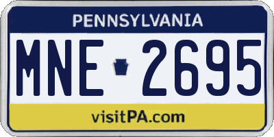 PA license plate MNE2695