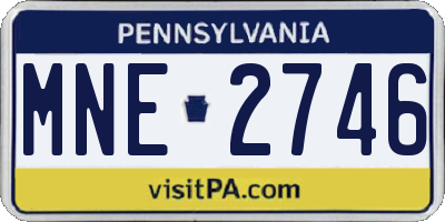 PA license plate MNE2746