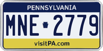 PA license plate MNE2779