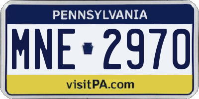 PA license plate MNE2970