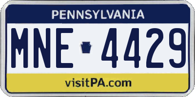 PA license plate MNE4429