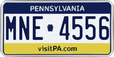 PA license plate MNE4556
