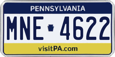 PA license plate MNE4622
