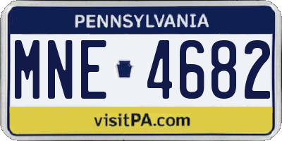 PA license plate MNE4682