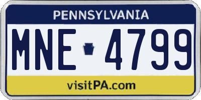 PA license plate MNE4799