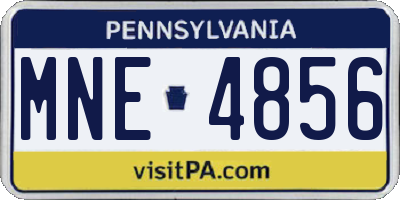 PA license plate MNE4856