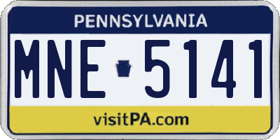 PA license plate MNE5141