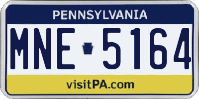 PA license plate MNE5164