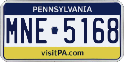 PA license plate MNE5168