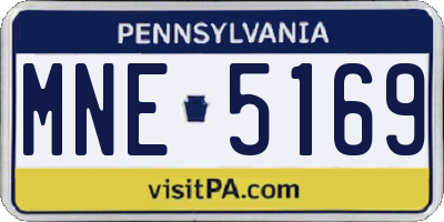 PA license plate MNE5169