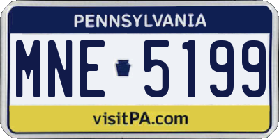 PA license plate MNE5199