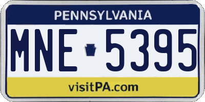 PA license plate MNE5395
