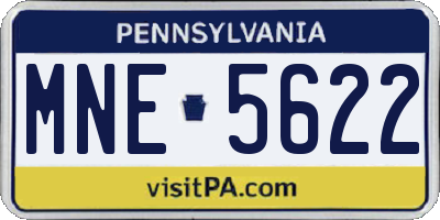 PA license plate MNE5622