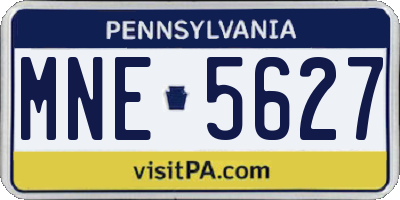 PA license plate MNE5627