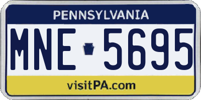 PA license plate MNE5695