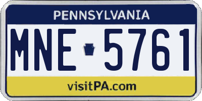 PA license plate MNE5761