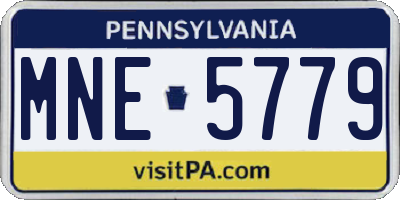PA license plate MNE5779