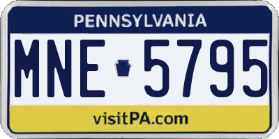 PA license plate MNE5795