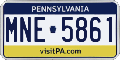 PA license plate MNE5861
