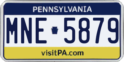 PA license plate MNE5879