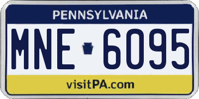 PA license plate MNE6095