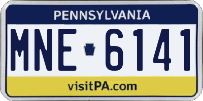 PA license plate MNE6141