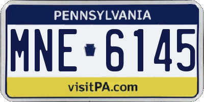 PA license plate MNE6145