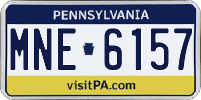PA license plate MNE6157